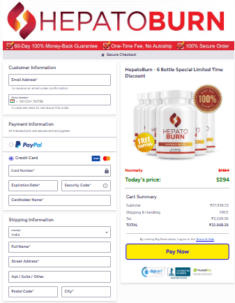 hepatoburn checkout page